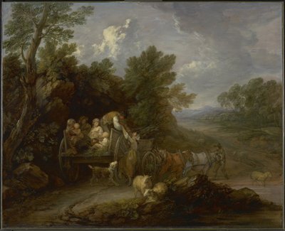 ハーベストワゴン、1784-85 作： Thomas Gainsborough